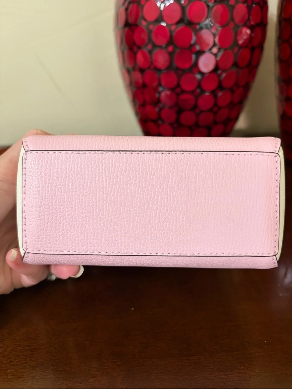 Kate Spade Phoebe Mini Top Handle Crossbody Pink, White and Orange Colorblock - Picture 9 of 16